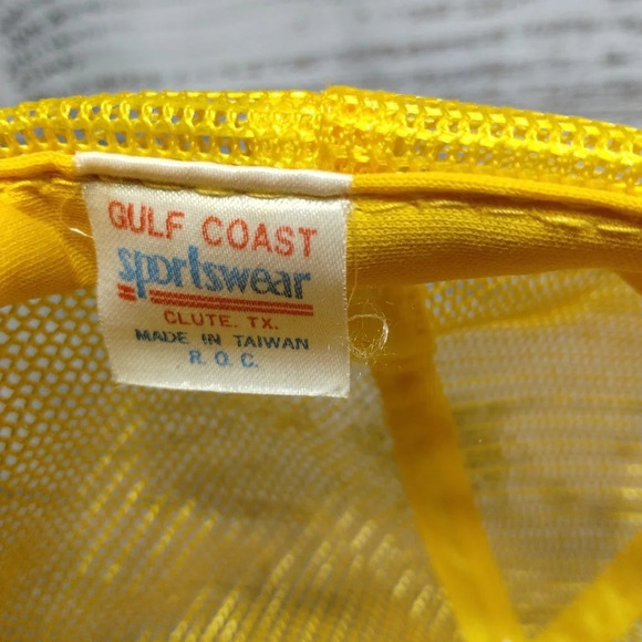 Ford Hat Yellow White Vintage Snapback 80s 90s ONE SIZE Car‎ Truck - Picture 3 of 3